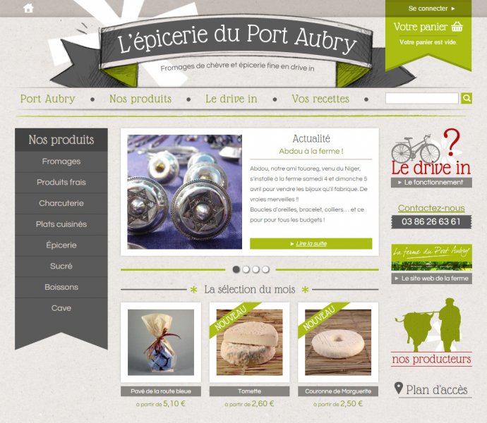 Page d'accueil du site