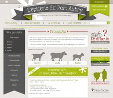 Page portail d'accès aux produits